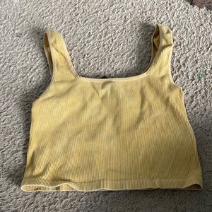 Yellow crop top